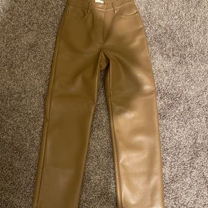 Aritzia High Waisted Wilfred Vegan Leather Pants